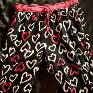 Pink and Black Heart Pajama pj pants